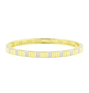 Freida Rothman Sleek Pave Hinge Bangle