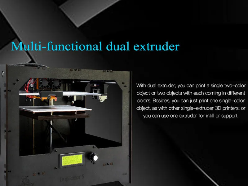 Geeetech Duplicator 5 DIY 3D Printer Kit - 0.1mm High-Precision Printing, Wide Filament Range, Large Building Volume, G-Code