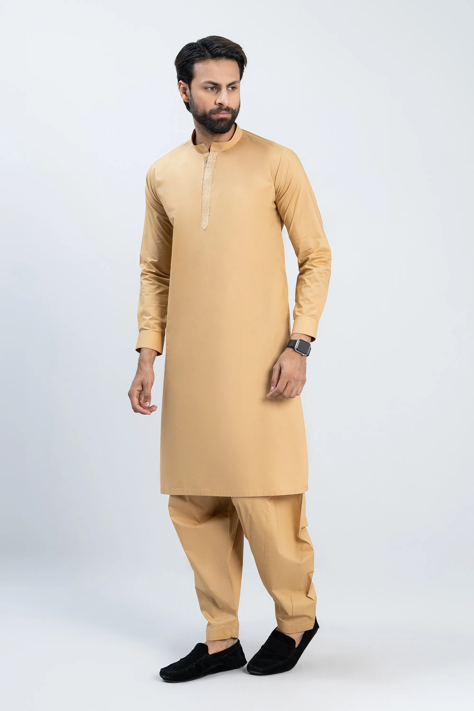 Gents Brown Kurta Shalwar