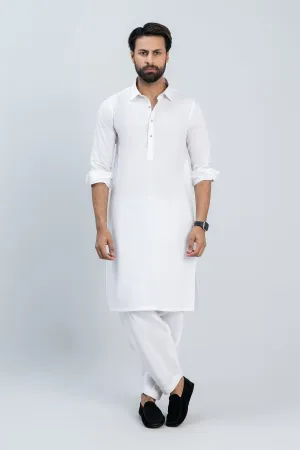 Gents Cotton White shalwar kameez