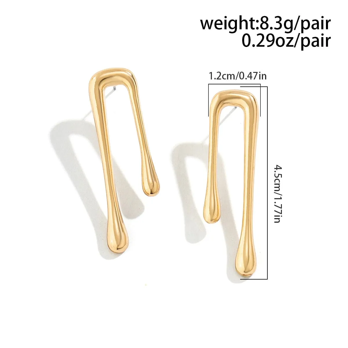 Geometric Glossy Flow Waterdrop Earrings