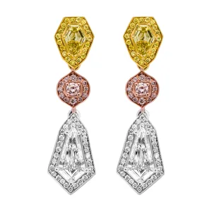 GIA Certified Fancy Color Diamond Earrings