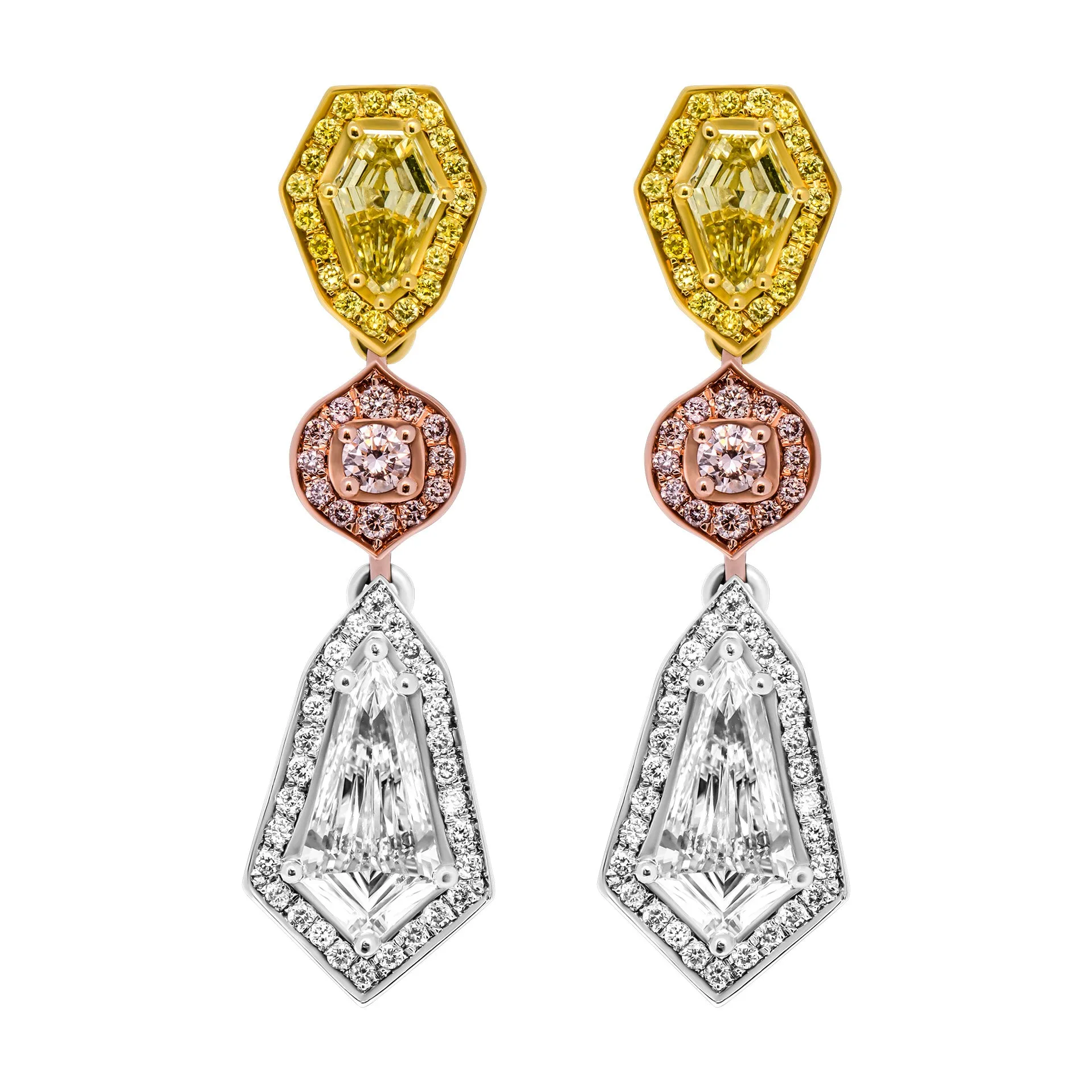 GIA Certified Fancy Color Diamond Earrings