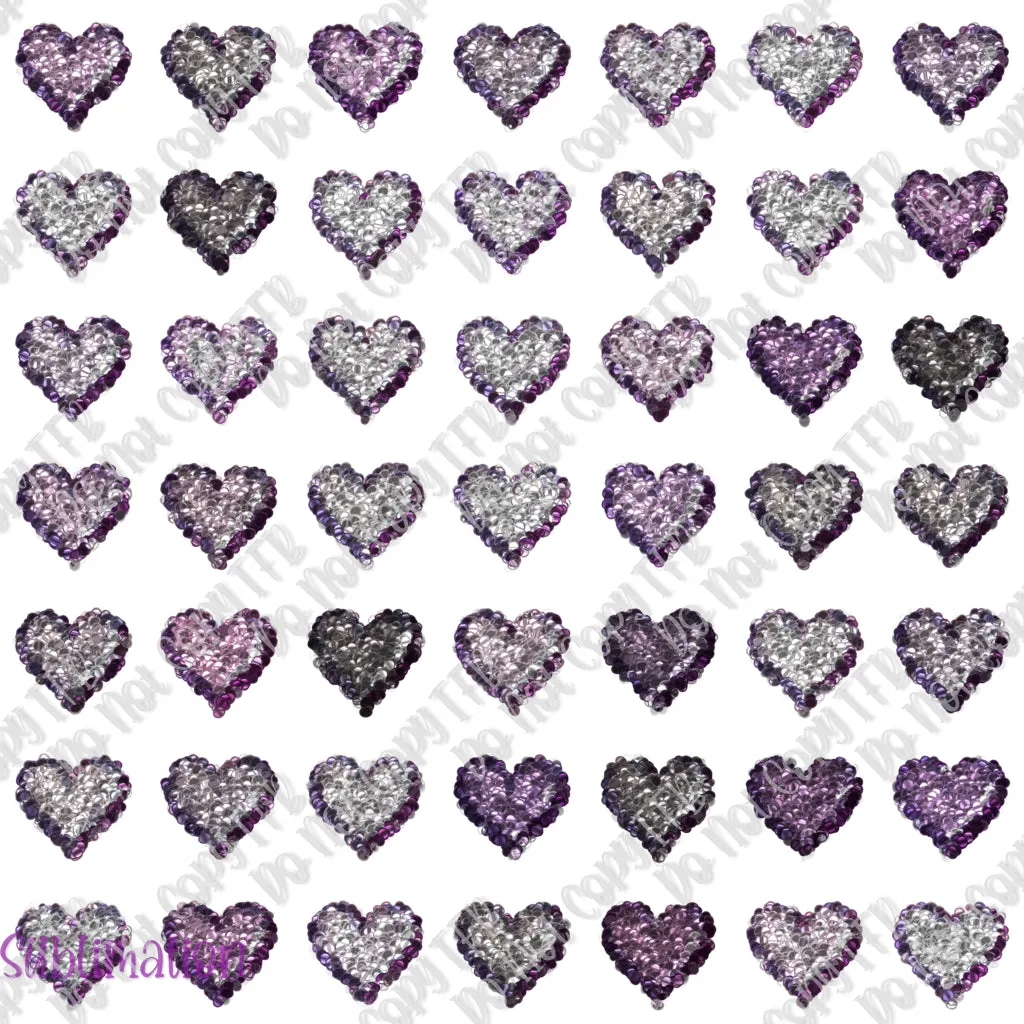 Glitter Shiny Hearts 3 Seamless sub