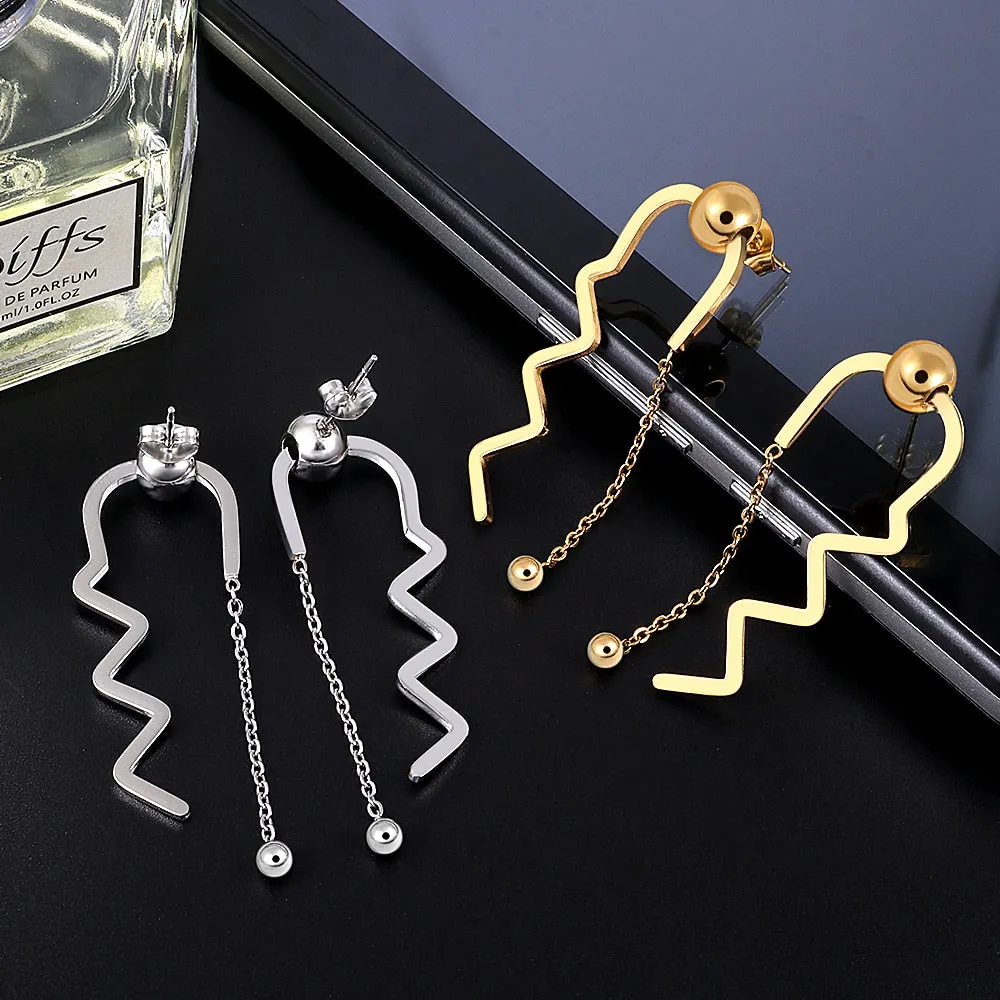 Glossy Arc Geometric Earring