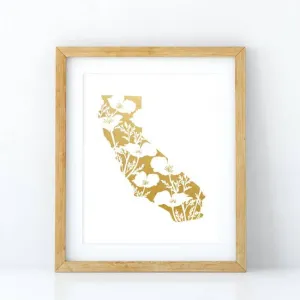 GOLDEN STATE GOLD FOIL ART PRINT