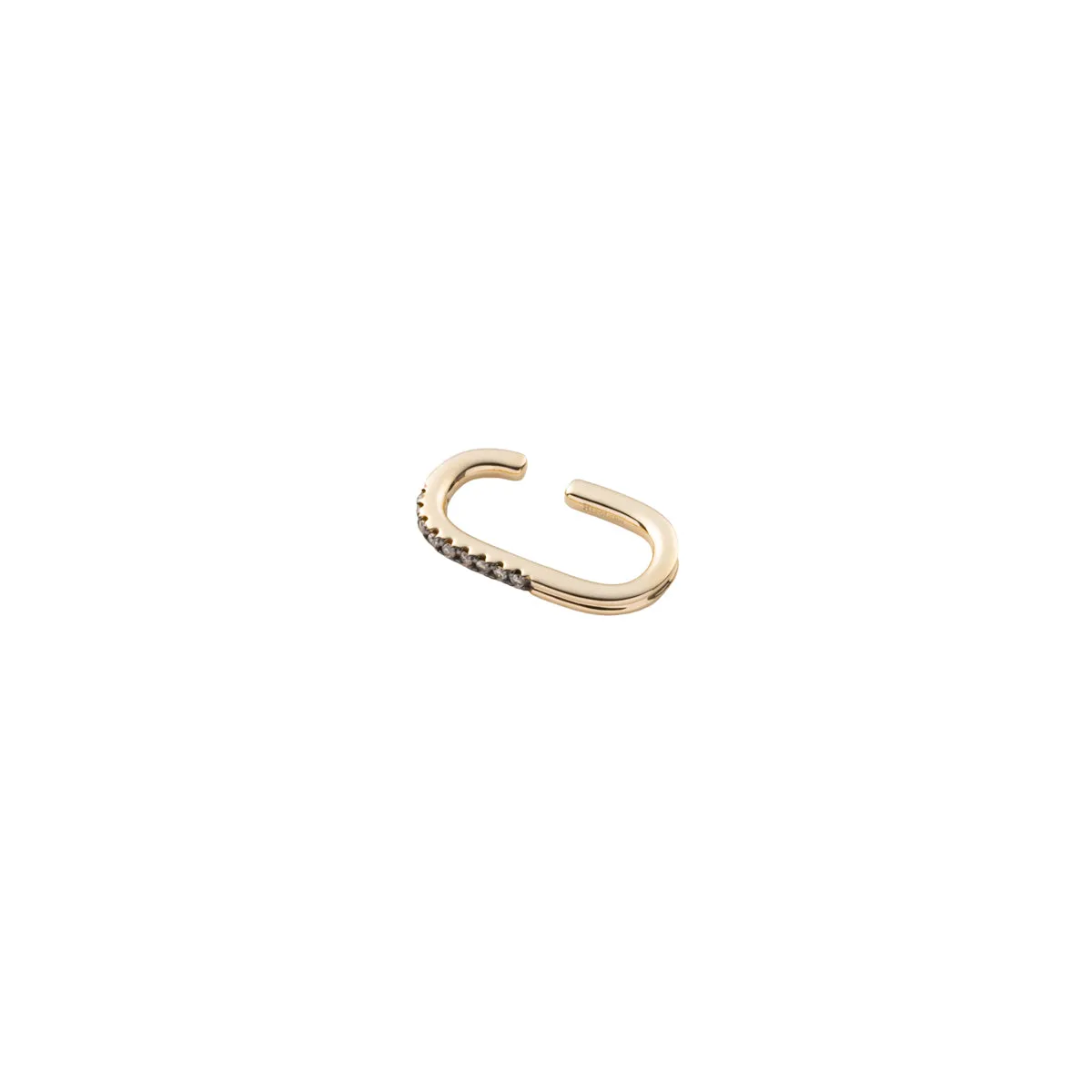 GOSSAMER Diamond Ear Cuff Black Ruthenium Plated