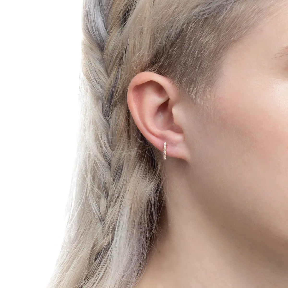 GOSSAMER Diamond Staple Earring