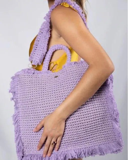 Gossypium Tote Bag Lilac & Gold