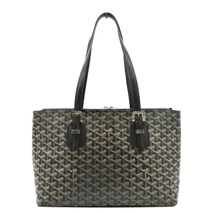 GOYARD Okinawa PM Chevron Print Canvas Tote Bag Black