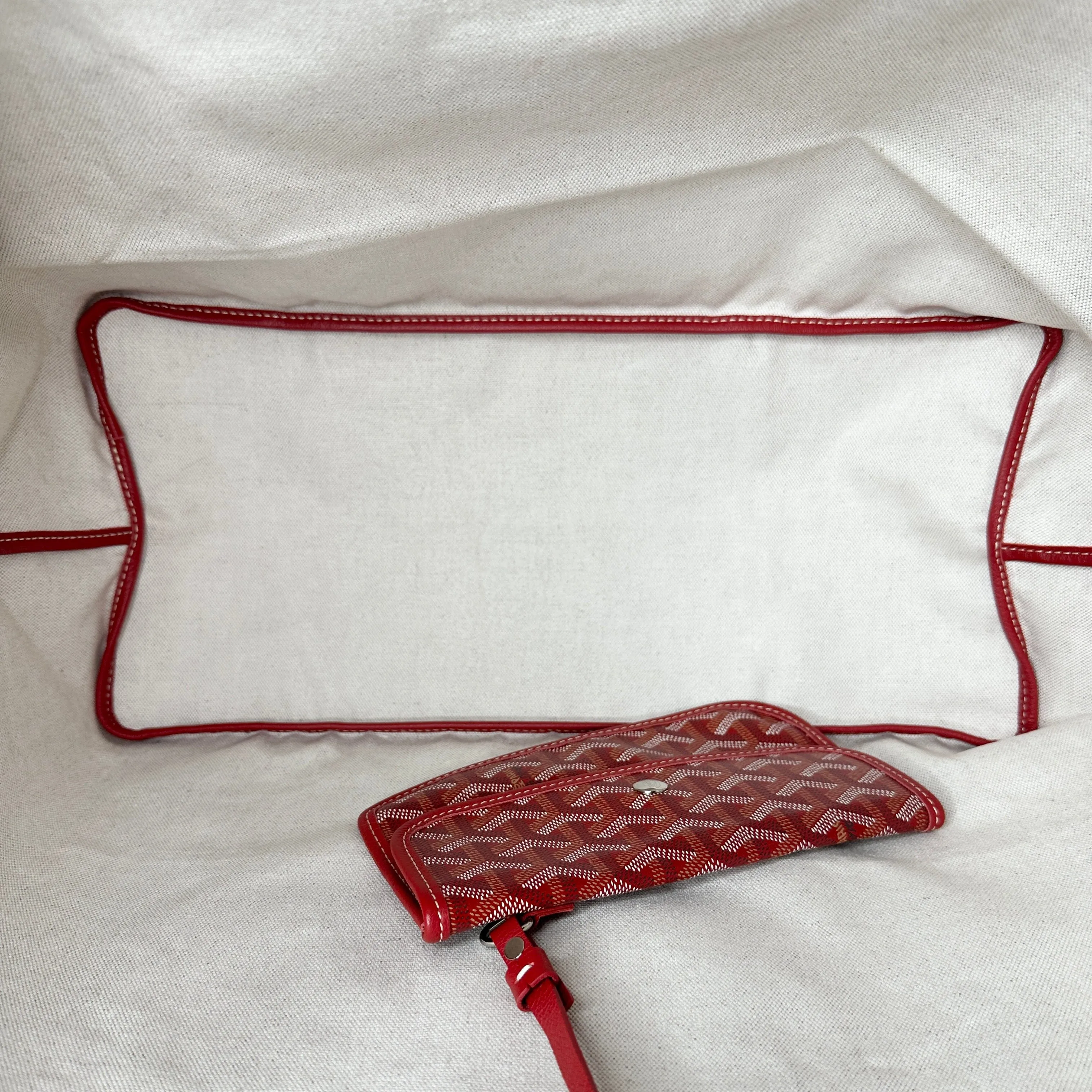 Goyard Red Goyardine Saint Louis GM Tote