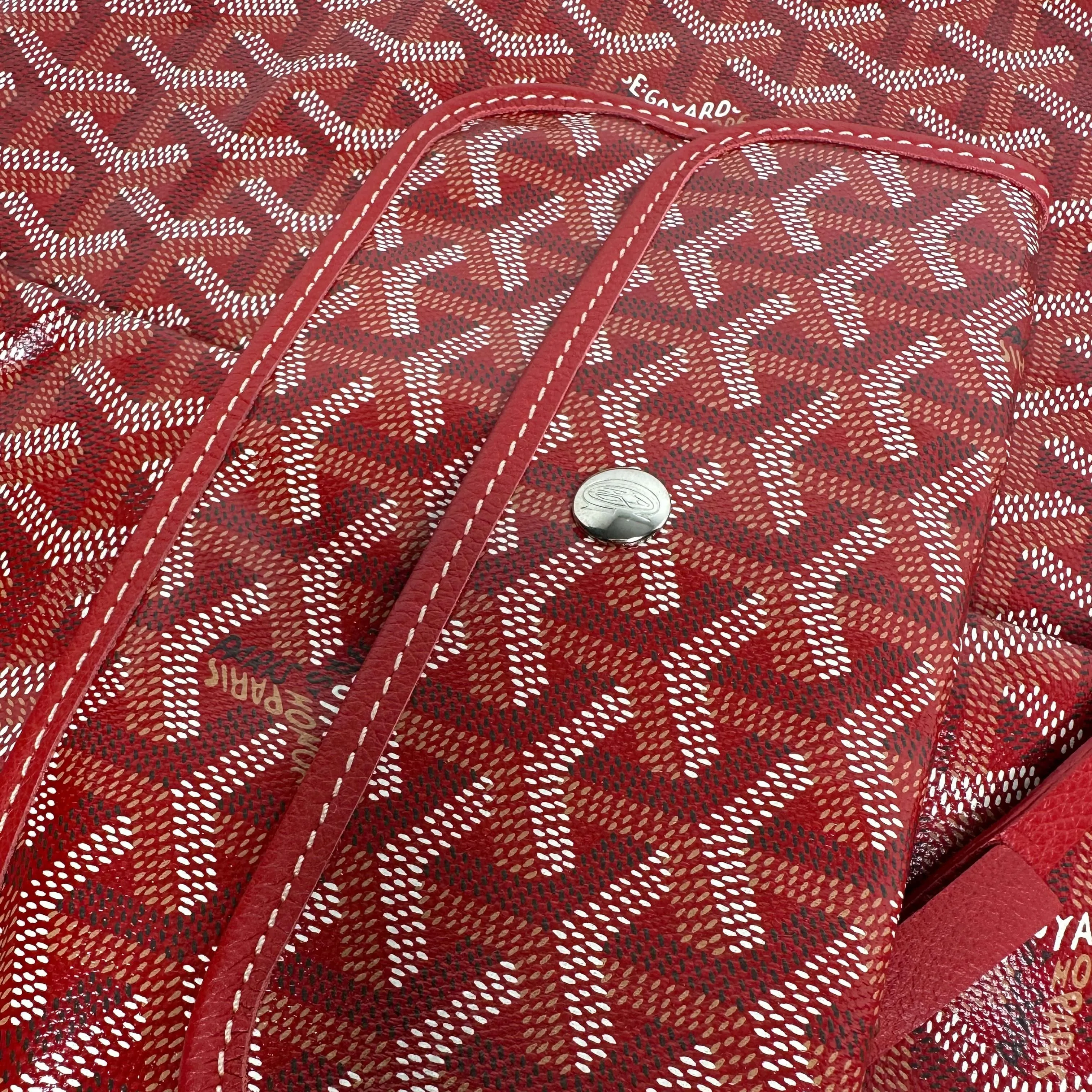 Goyard Red Goyardine Saint Louis GM Tote