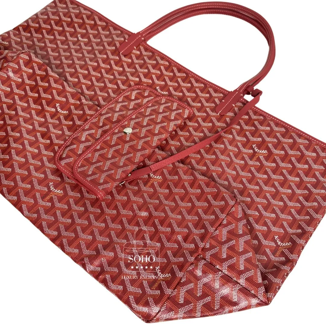 Goyard Red Goyardine Saint Louis GM Tote