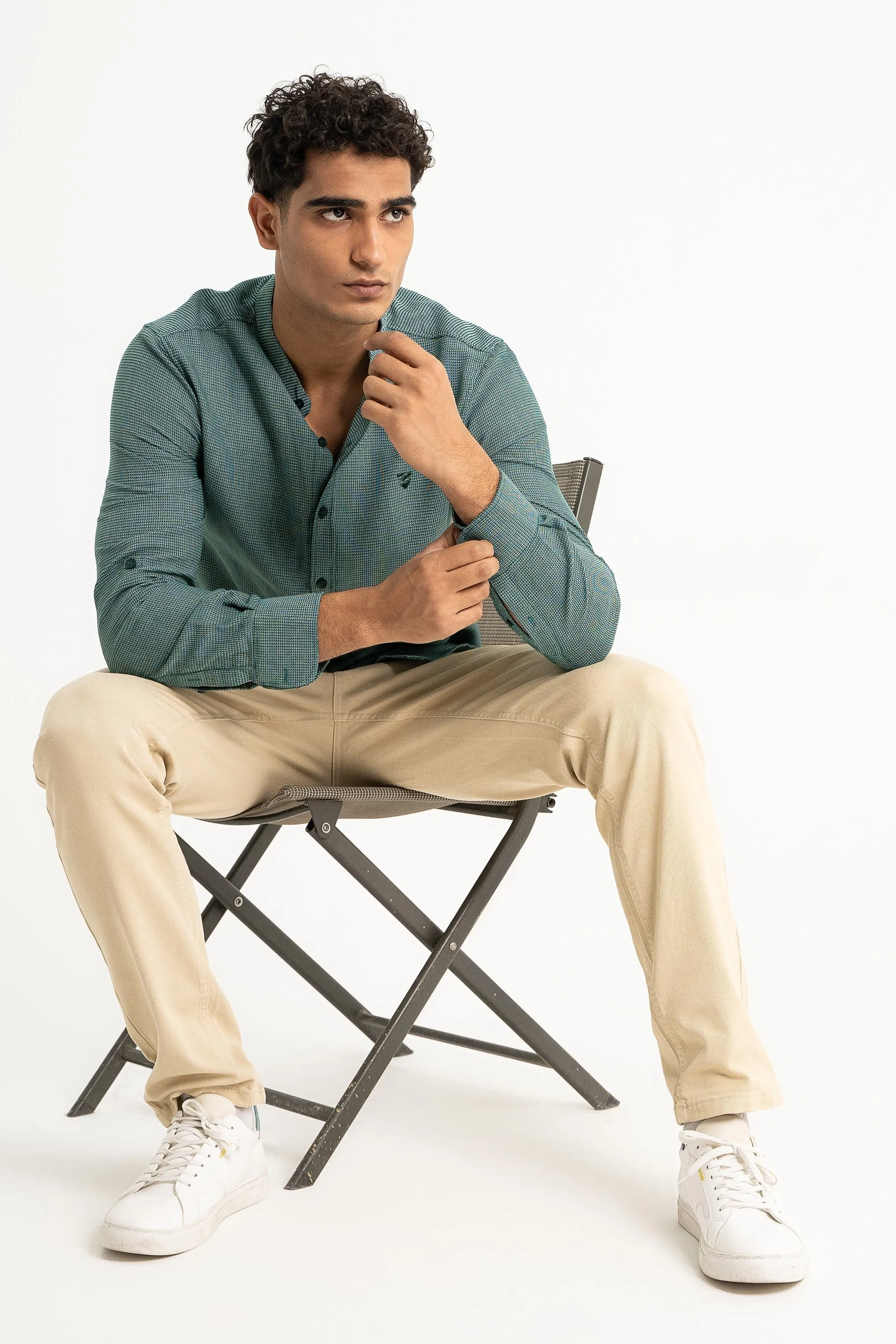 Green Jacquard Shirt