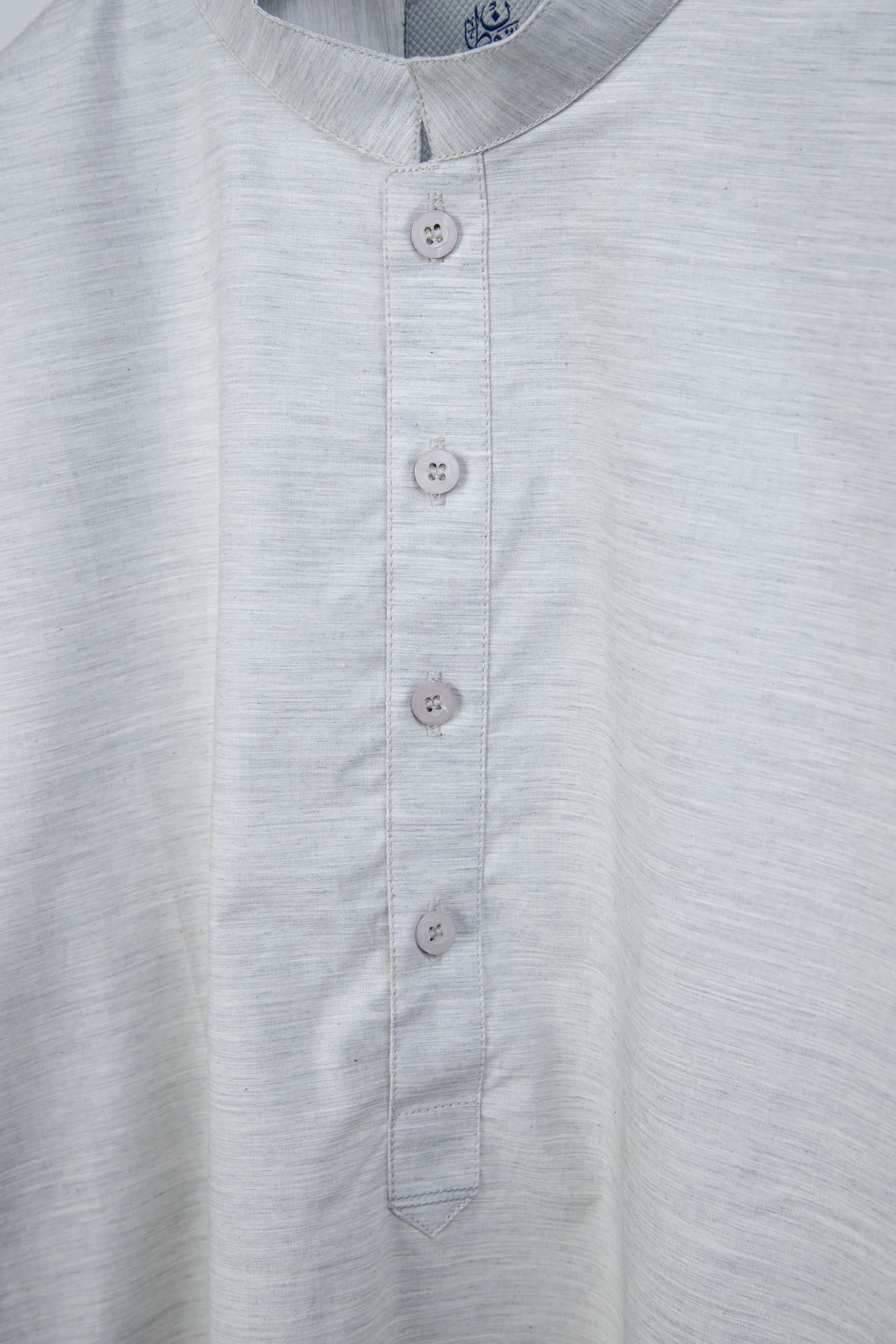 Grey Jacquard Kurta