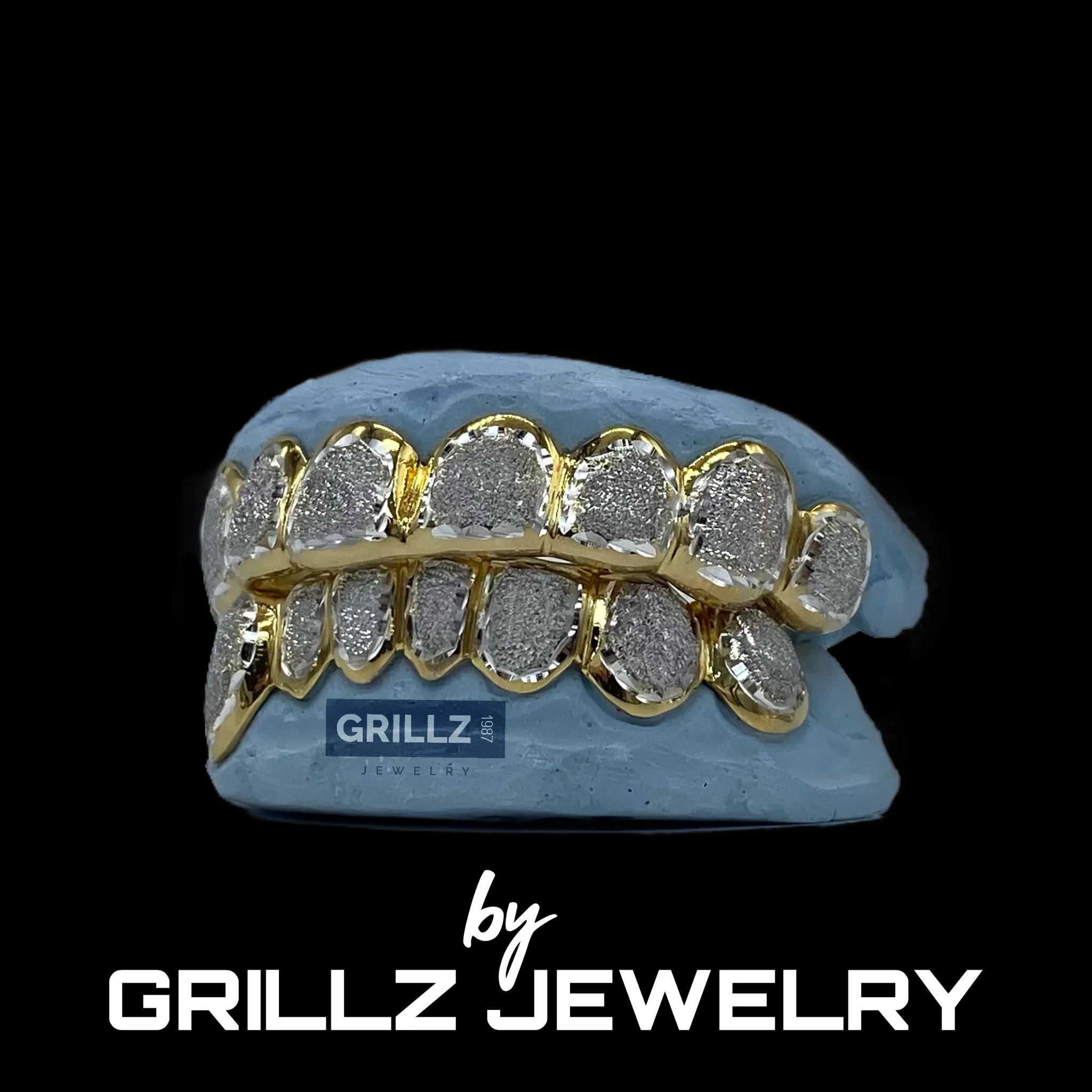 Grillz with shiny frames