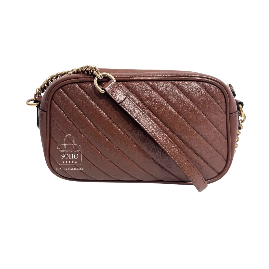 Gucci Matelasse Diagonal Marmont Camera Bag