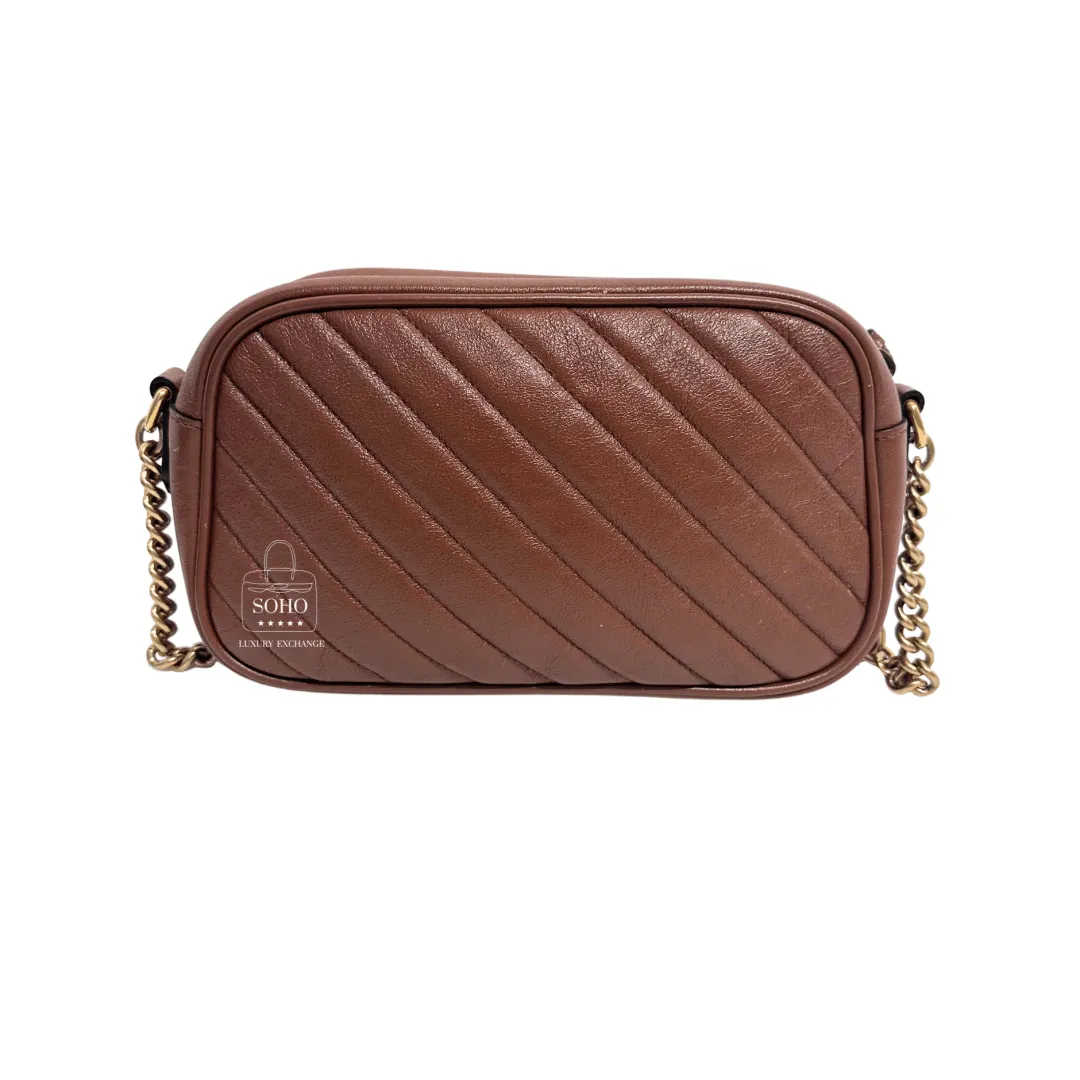 Gucci Matelasse Diagonal Marmont Camera Bag