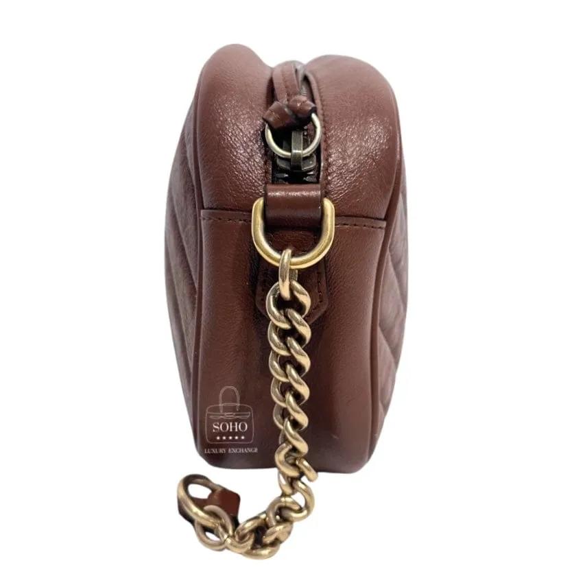 Gucci Matelasse Diagonal Marmont Camera Bag