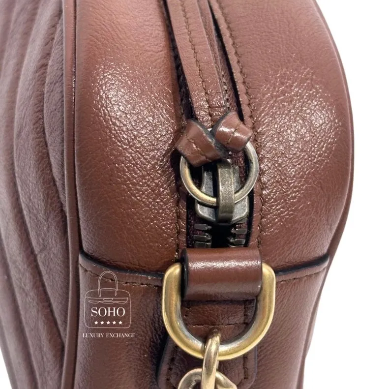 Gucci Matelasse Diagonal Marmont Camera Bag