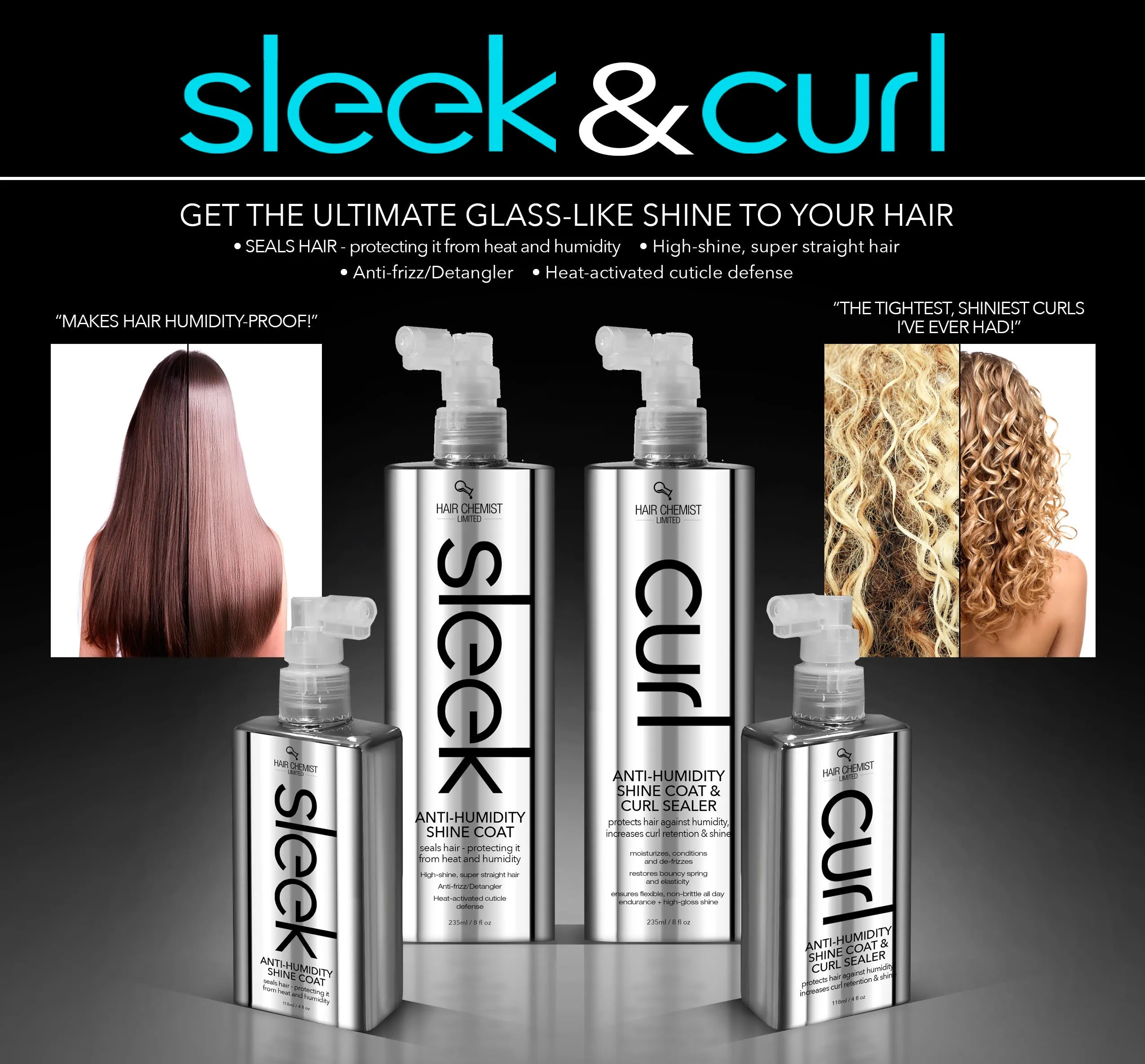 Hair Chemist SLEEK Anti Humidity Shine Coat 3 oz.