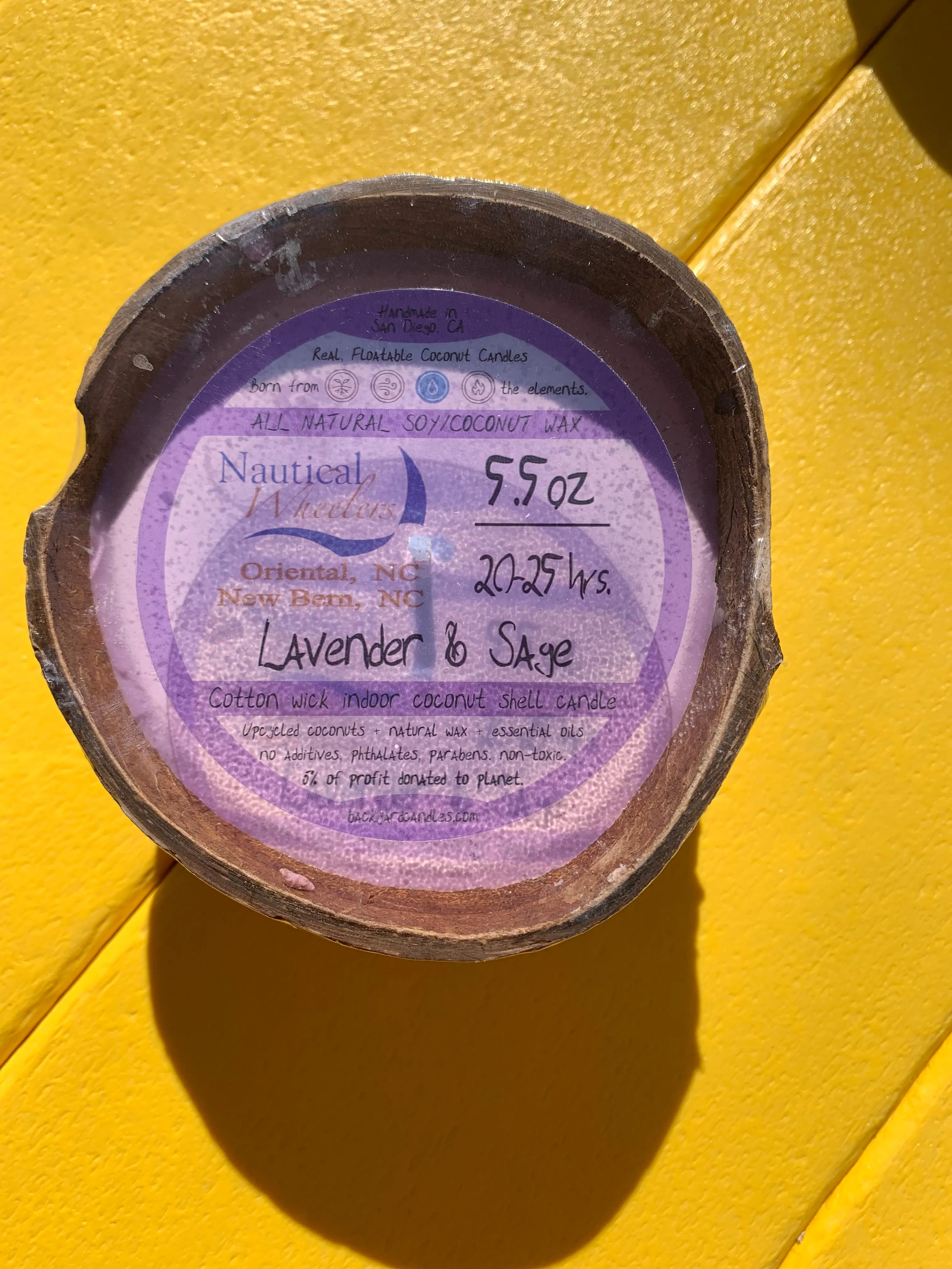 Half Shell Coconut Candle