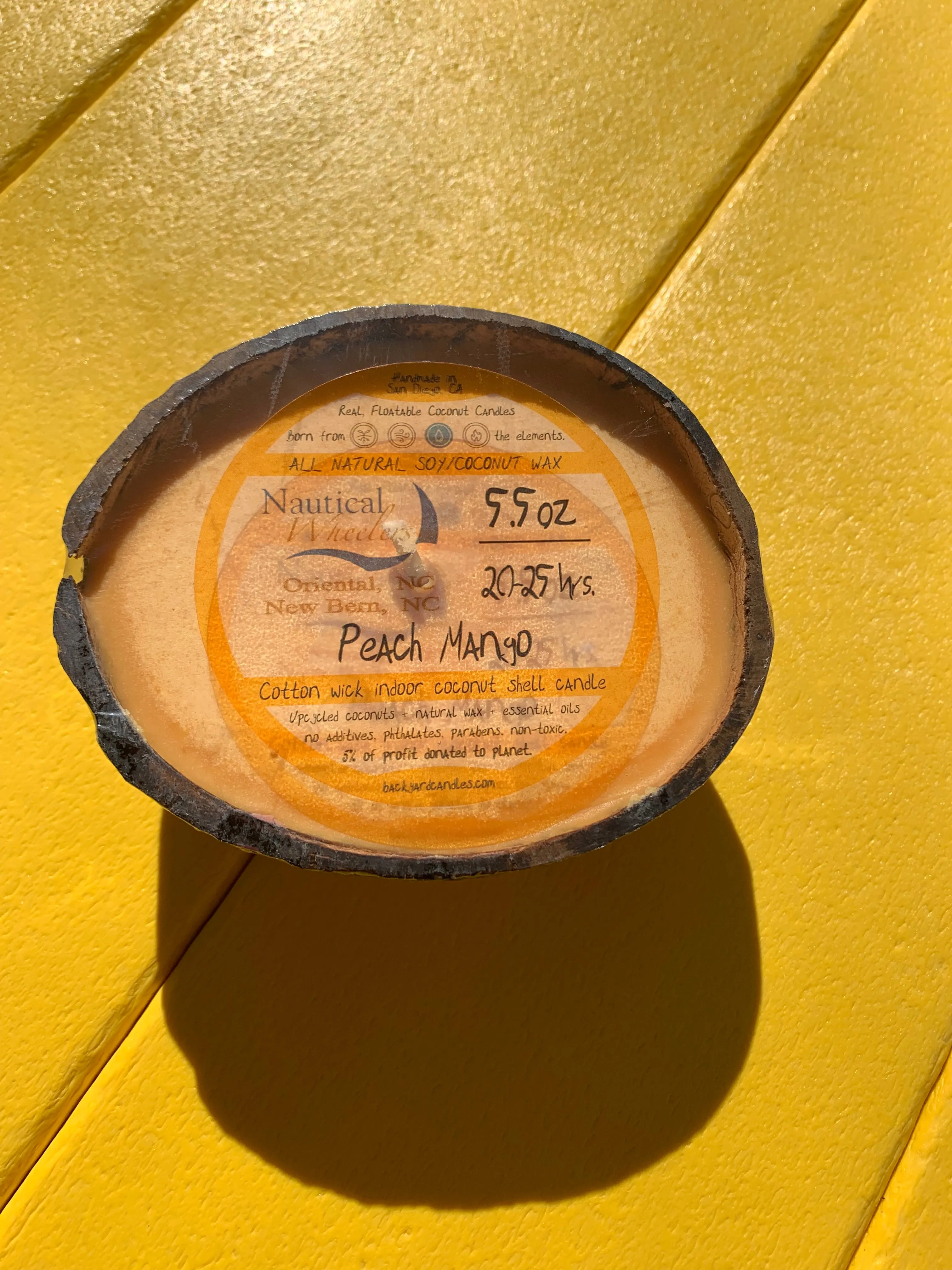 Half Shell Coconut Candle