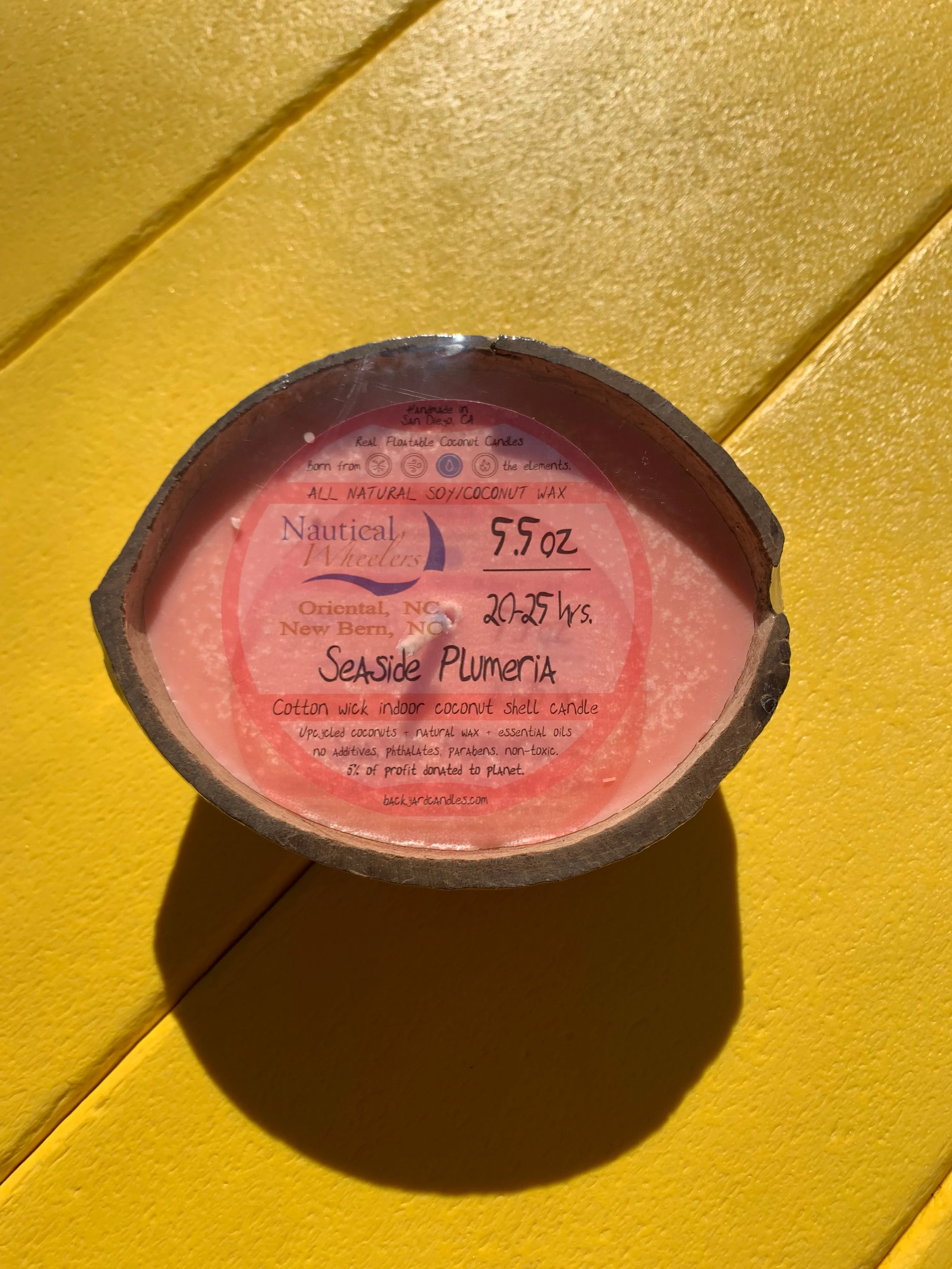 Half Shell Coconut Candle