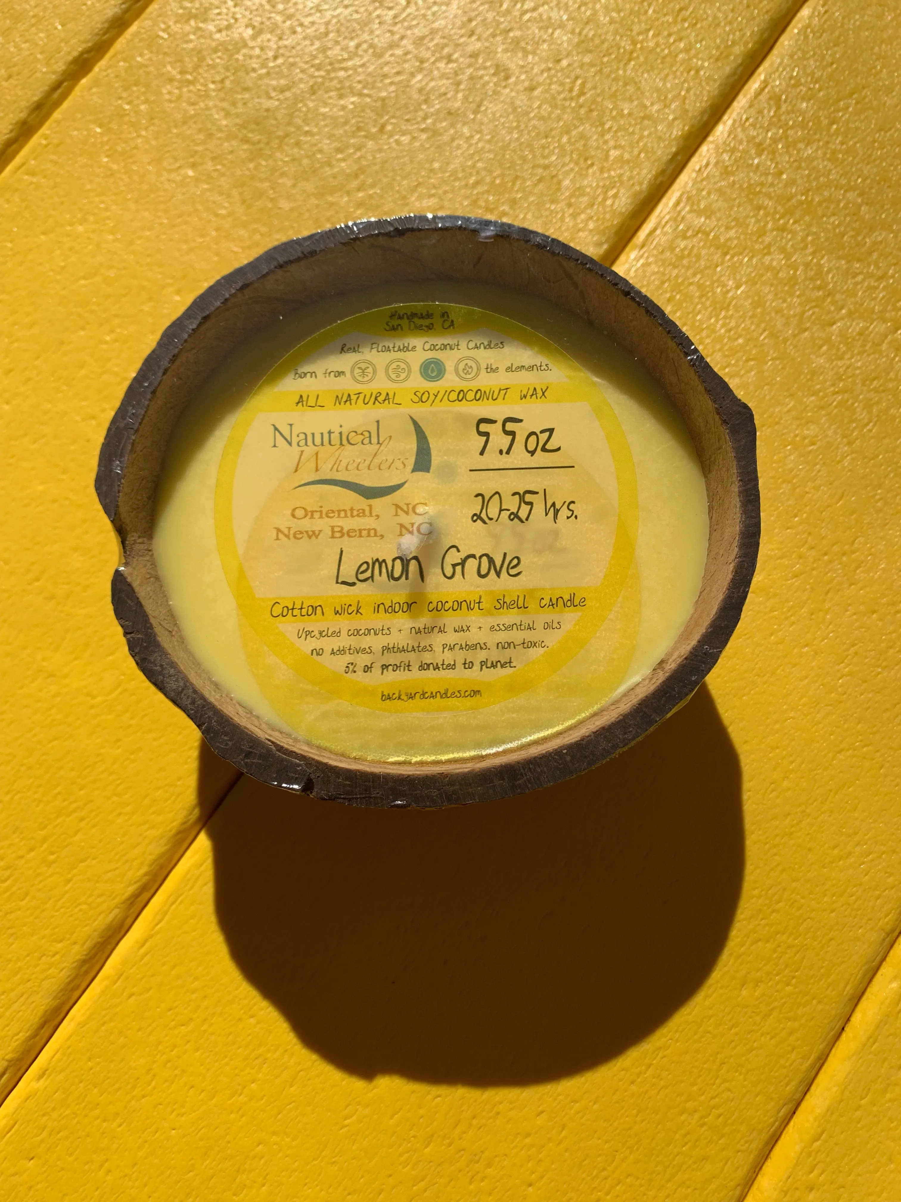 Half Shell Coconut Candle