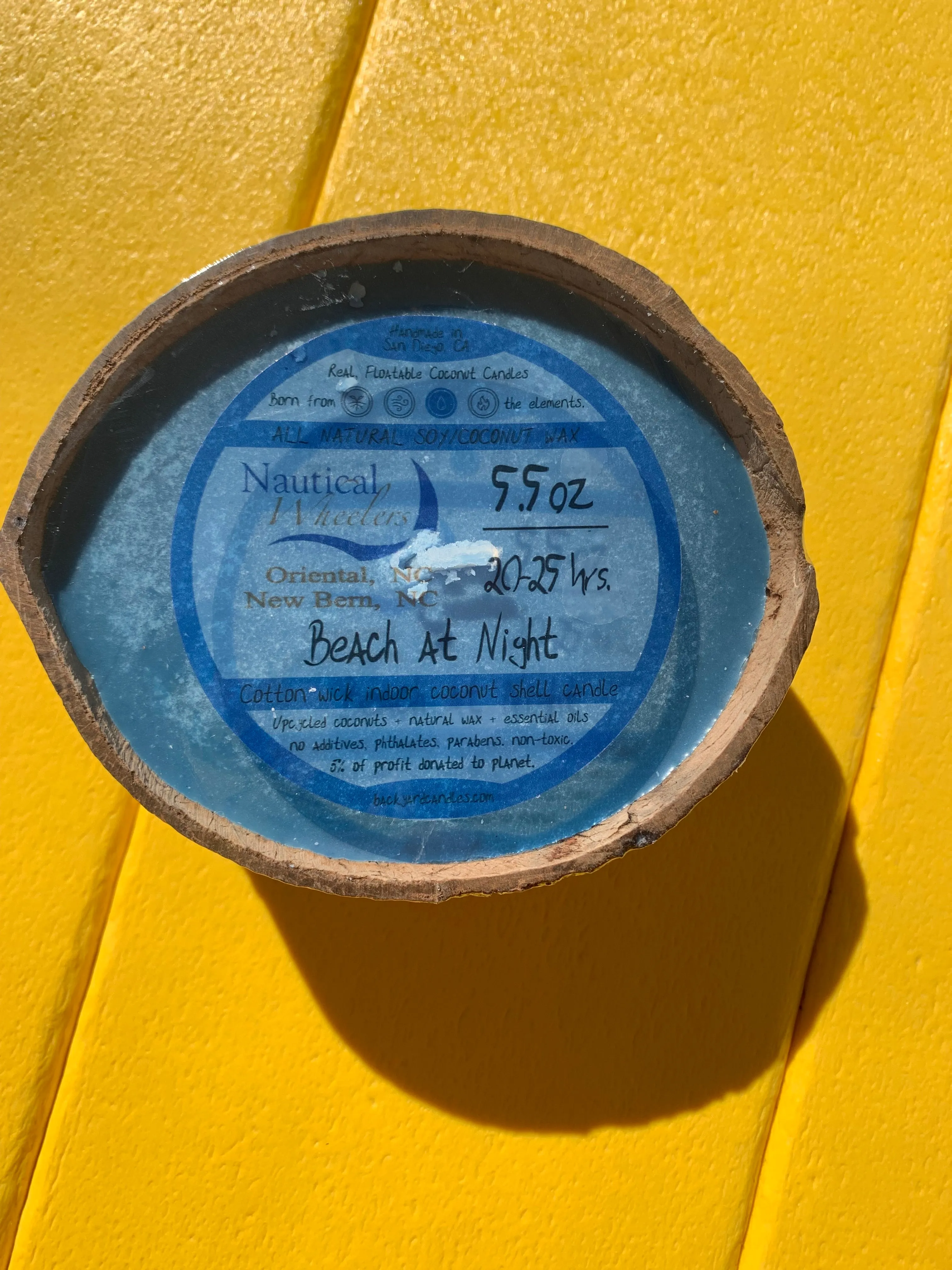 Half Shell Coconut Candle