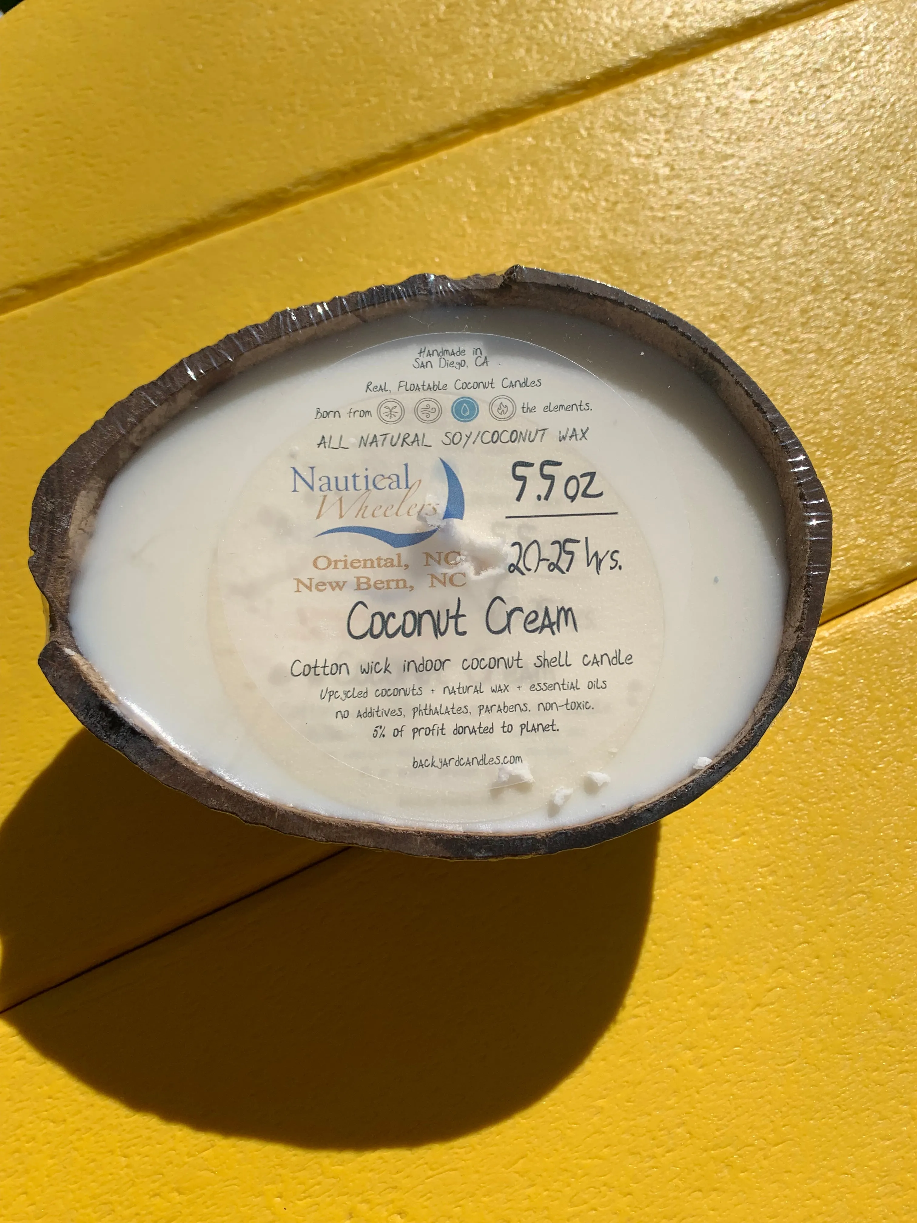 Half Shell Coconut Candle
