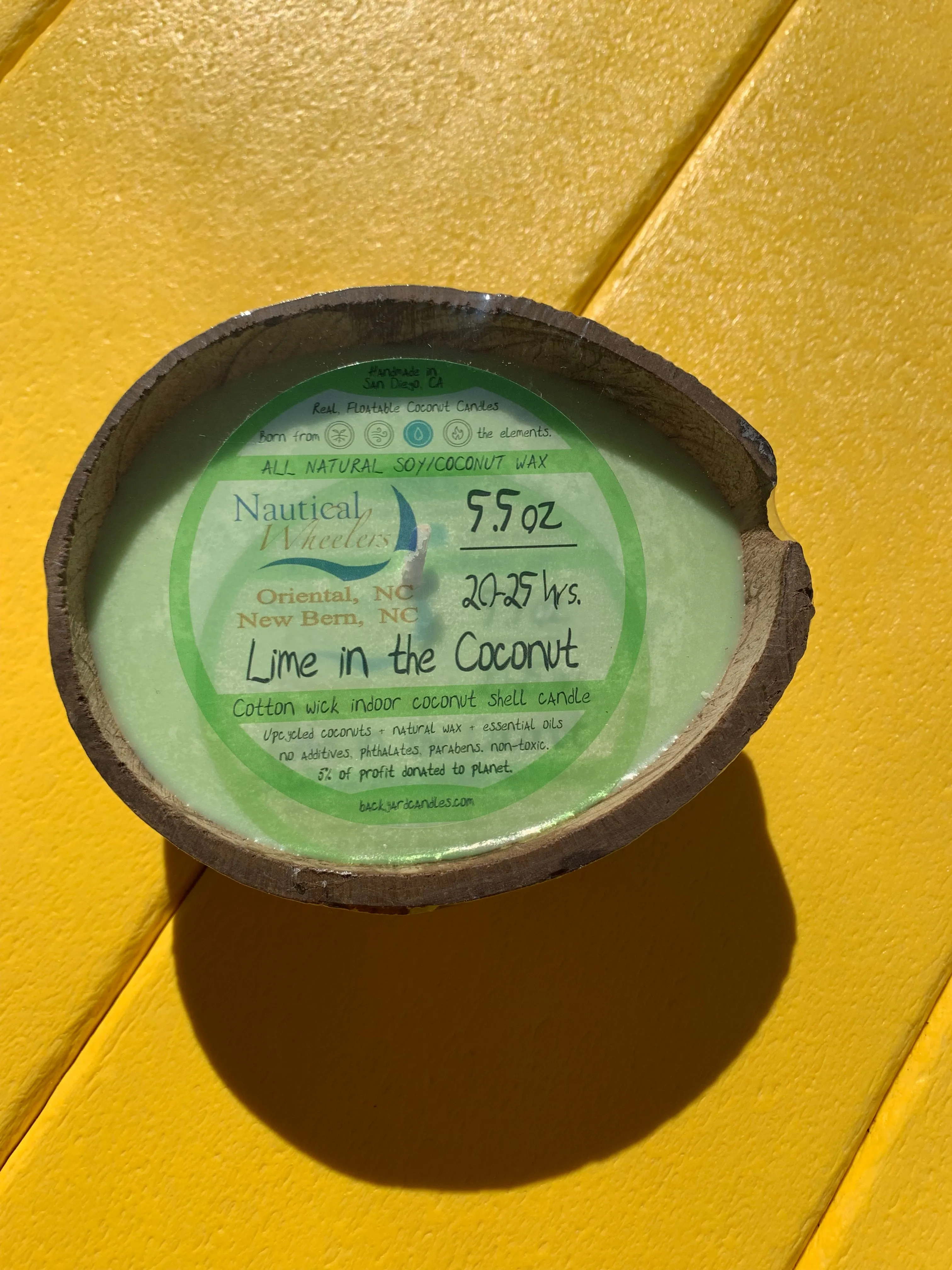 Half Shell Coconut Candle