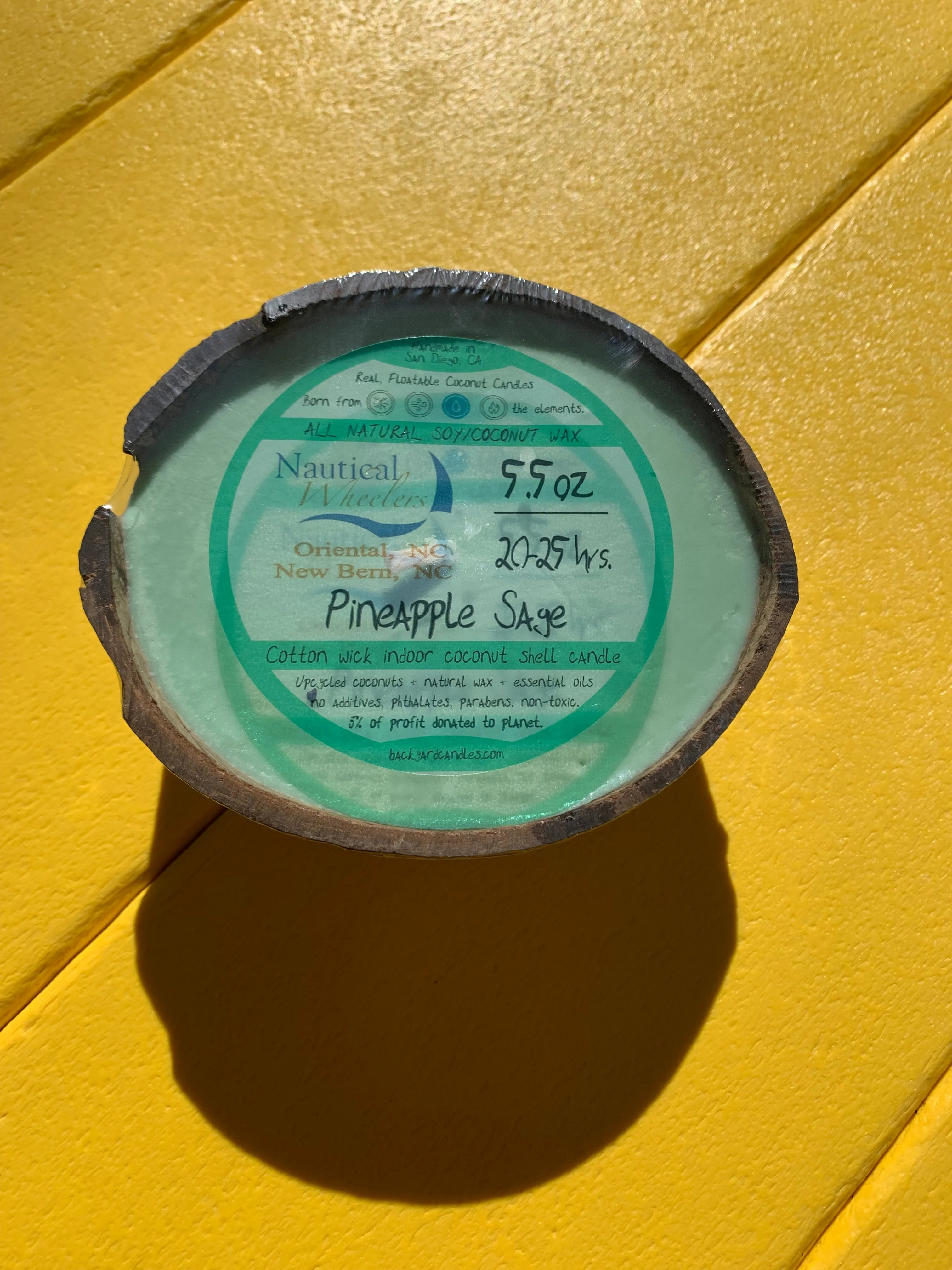 Half Shell Coconut Candle