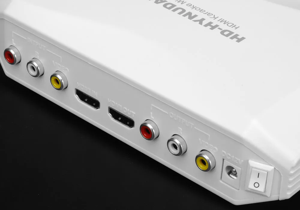 HD-Hyundal HDMI Karaoke Mixer - Dual Microphone Input, Echo Effect, Individual Volume Controls