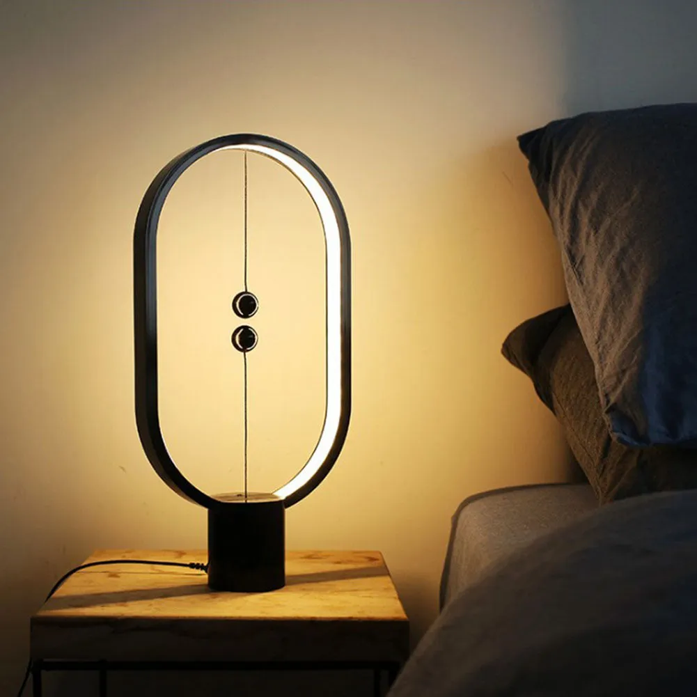 Heng Balance Lamp Magnetic LED Night Light Home Decor Bedroom Office Night Lamp Kids Gift  red