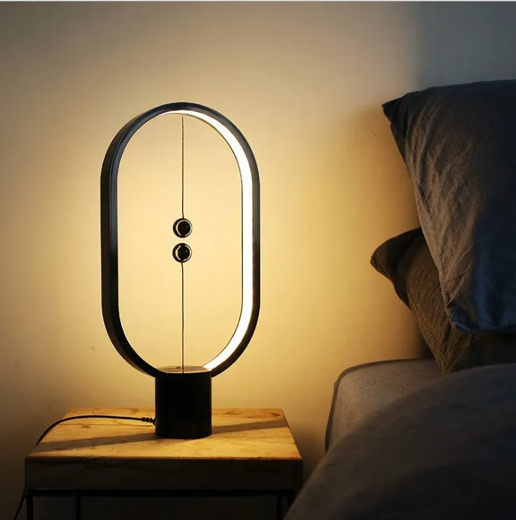 Heng Balance Lamp Magnetic LED Night Light Home Decor Bedroom Office Night Lamp Kids Gift  red