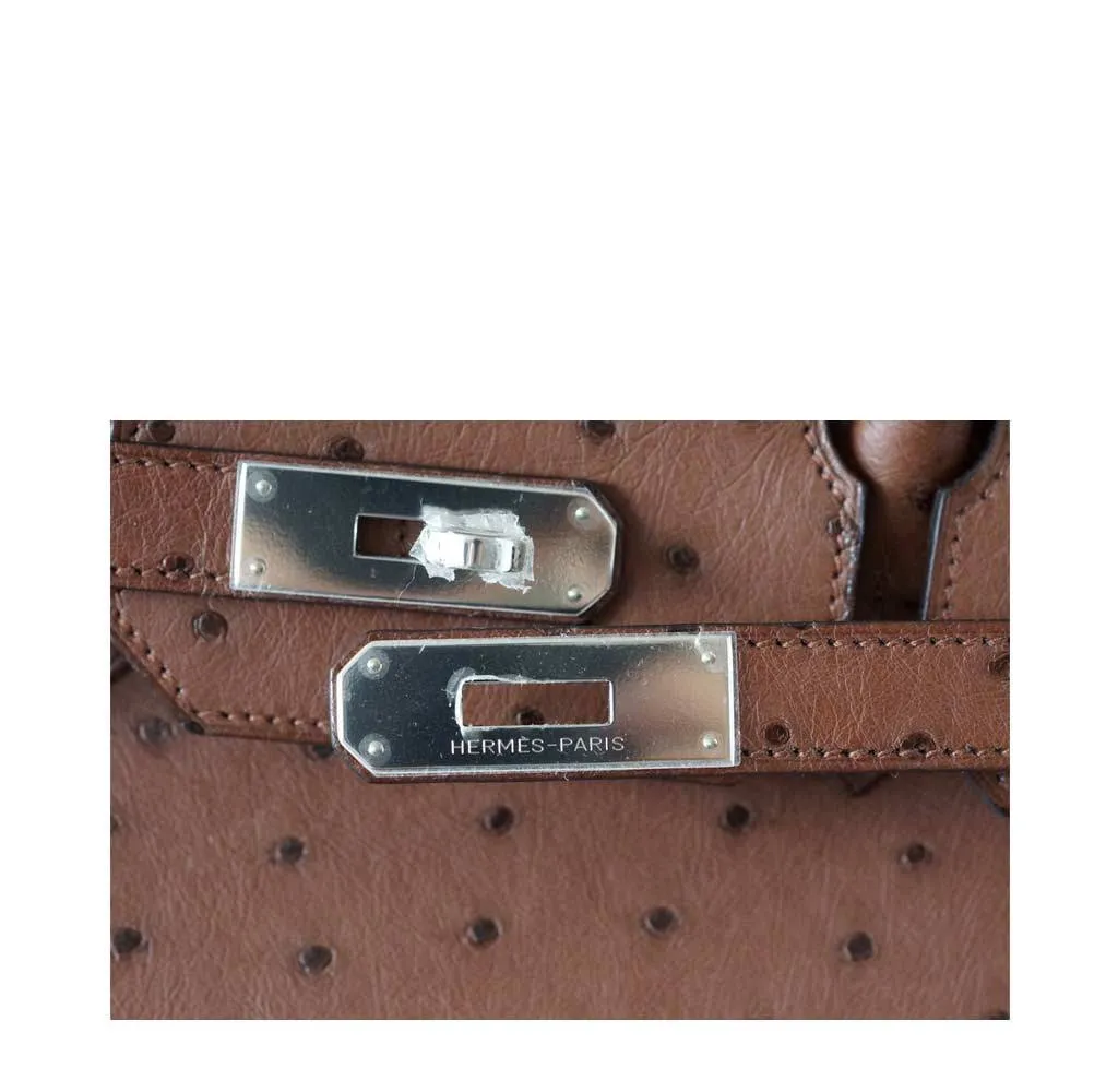 Hermès Birkin 35 Ostrich Etrusque Bag PHW