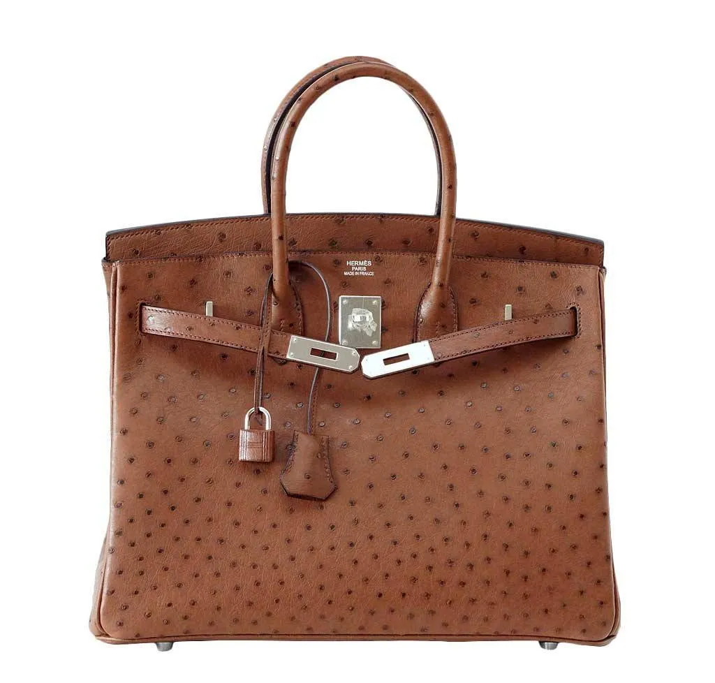 Hermès Birkin 35 Ostrich Etrusque Bag PHW