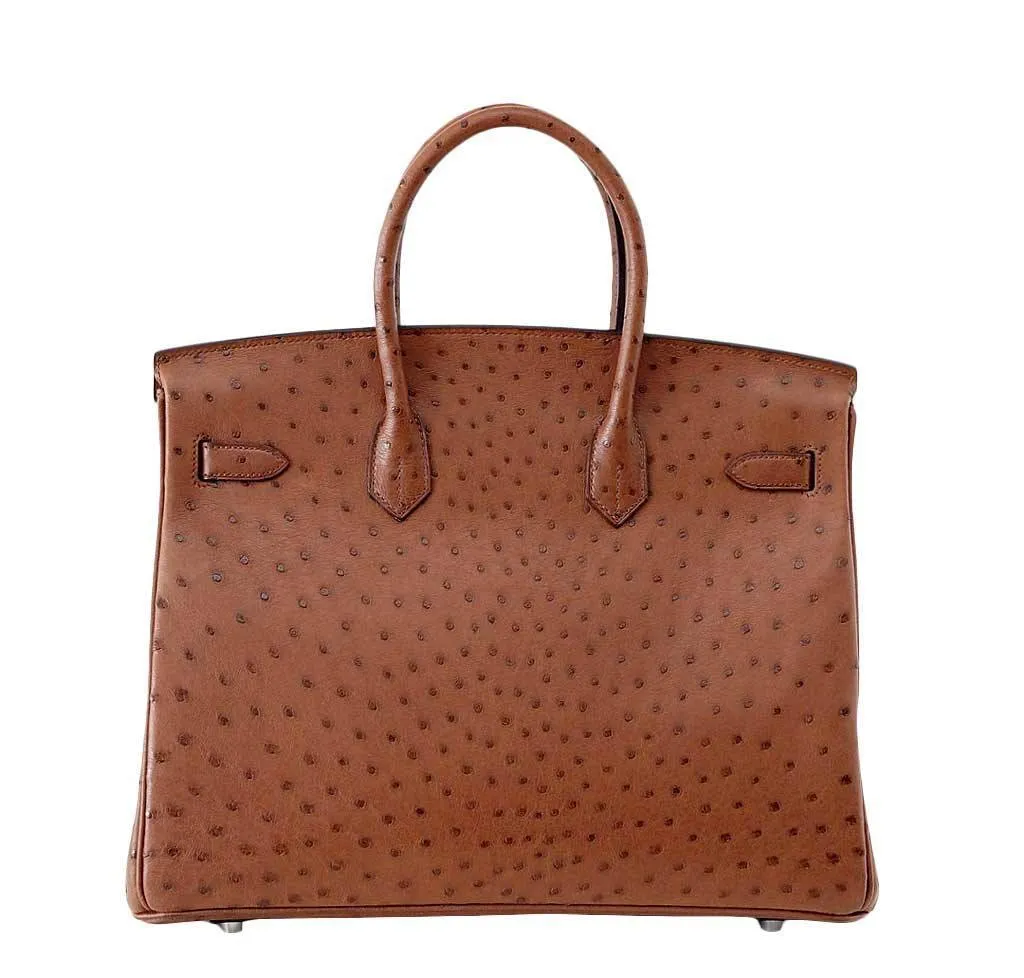 Hermès Birkin 35 Ostrich Etrusque Bag PHW