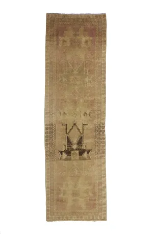 'Honey' Vintage Turkish Runner - 3'7'' x 12'5''