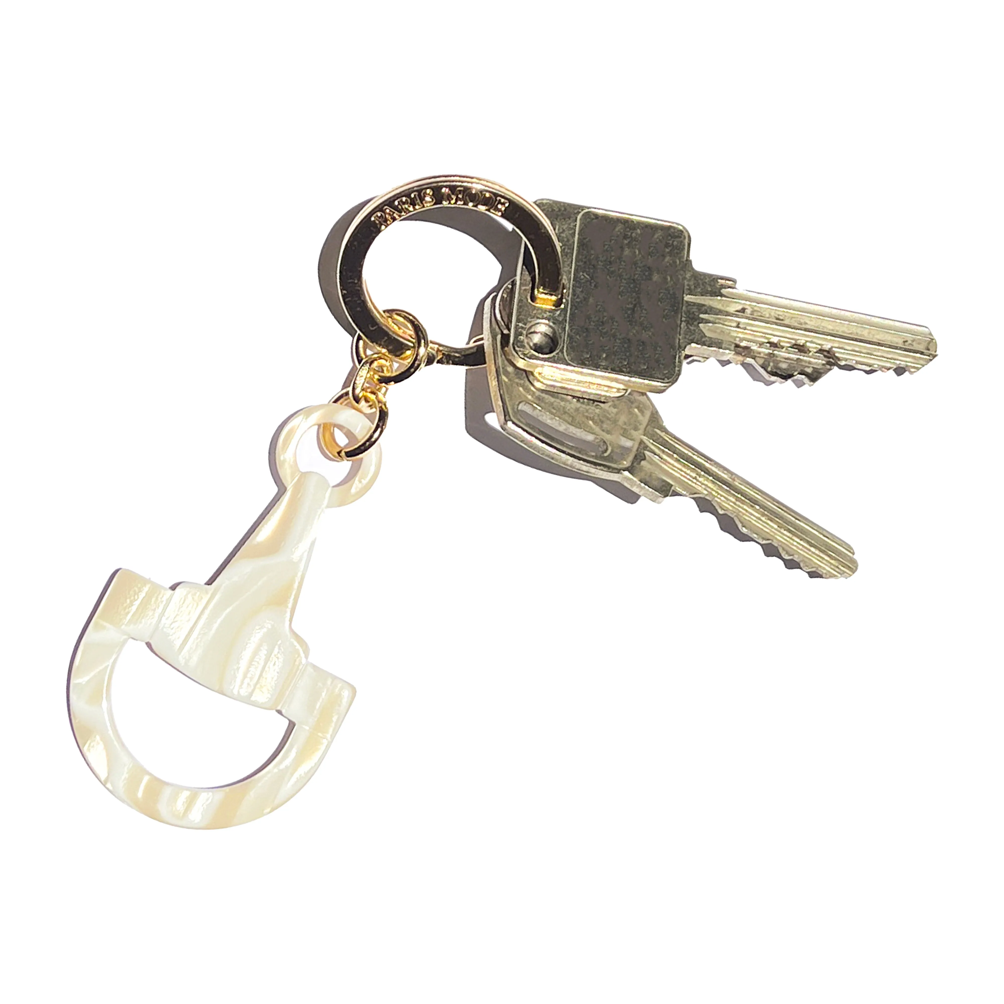 Horsebit Light Tortoiseshell Keyring