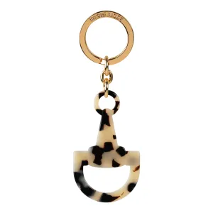 Horsebit Light Tortoiseshell Keyring