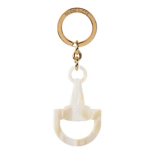 Horsebit White Alba Keyring