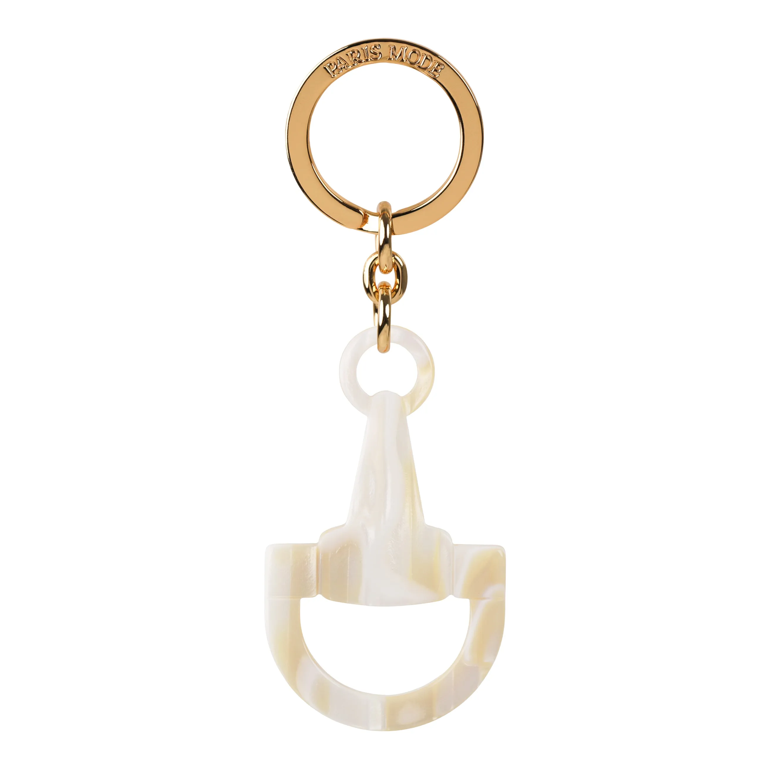 Horsebit White Alba Keyring