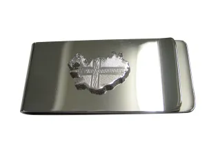 Iceland Map Shape and Flag Design Money Clip