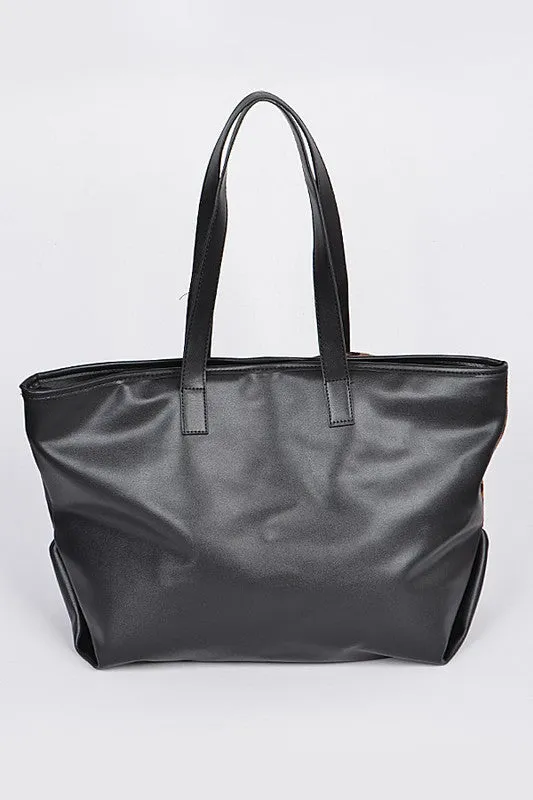 IN THE JUNGLE MIX PRINT HANDBAG