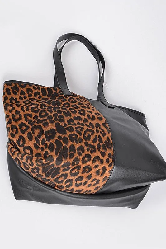 IN THE JUNGLE MIX PRINT HANDBAG