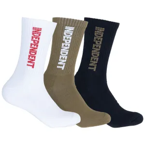Independent - ITC Grind Crew Socks White/Gravel/Black