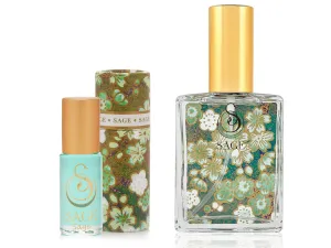 INDULGE ~ SAGE Perfume Oil Concentrate Roll-On and Organic Eau de Toilette Gift Set by Sage