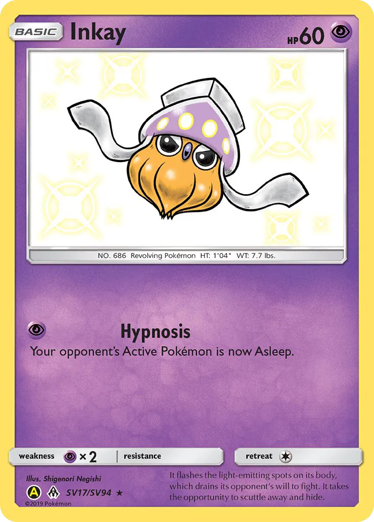 Inkay (SV17/SV94) [Sun & Moon: Hidden Fates - Shiny Vault]